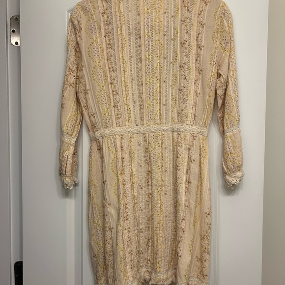 LoveShackFancy Cream and Tan Lace Dress - Picture 3 of 4